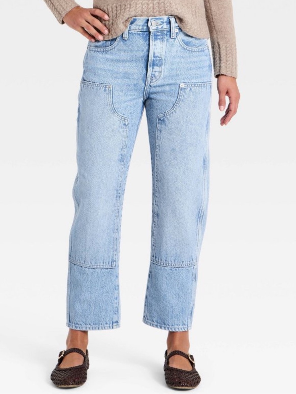 Universal thread mid rise painter boyfriend jeans light wash NWT z